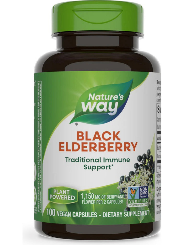 Nature's Way, Black Elderberry, 100 vegan capsules