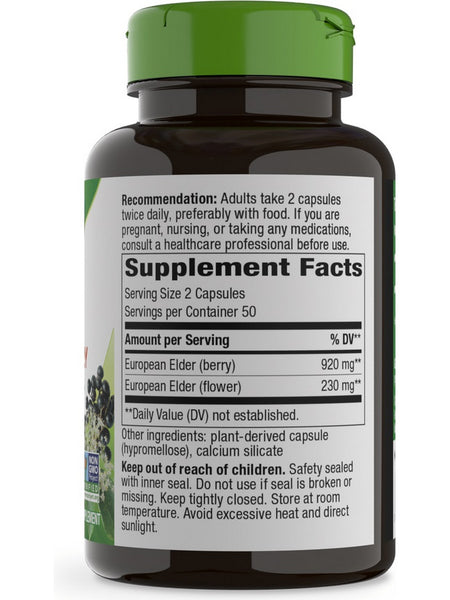 Nature's Way, Black Elderberry, 100 vegan capsules