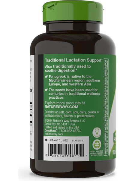 Nature's Way, Fenugreek Seed, 180 vegan capsules