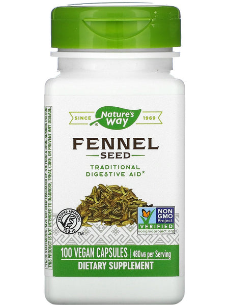 Nature's Way, Fennel Seed, 100 vegan capsules