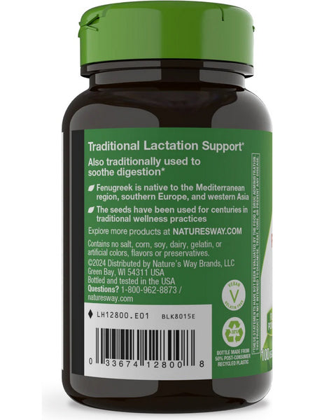 Nature's Way, Fenugreek Seed, 100 vegan capsules