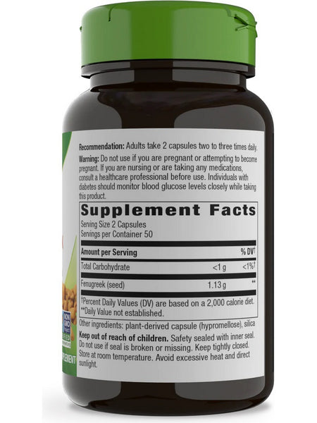 Nature's Way, Fenugreek Seed, 100 vegan capsules