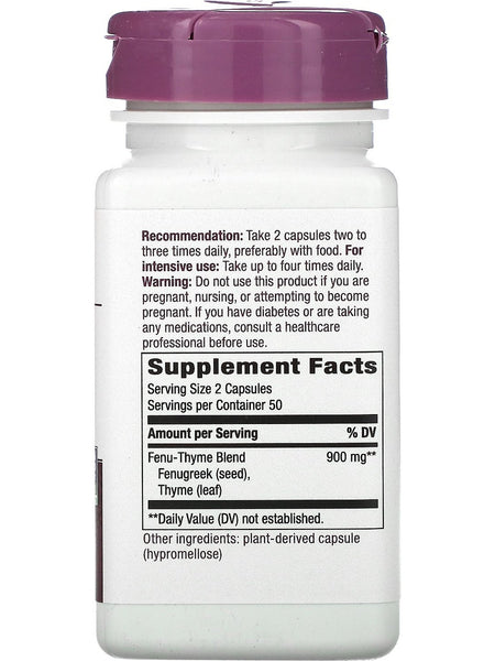 Nature's Way, Fenu-Thyme, 100 vegan capsules