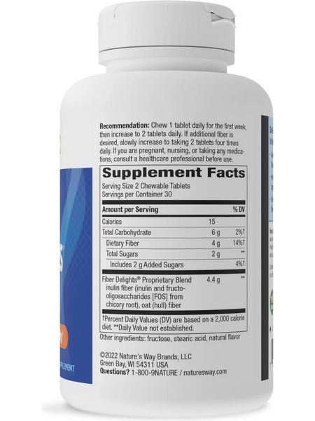 Nature's Way, Fiber Delights® (Vanilla), 60 chewable tablets