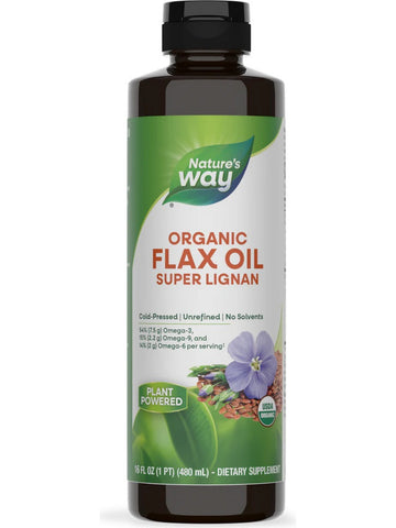 Nature's Way, Organic Flax Oil Super Lignan, 16 fl oz