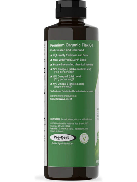 Nature's Way, Organic Flax Oil Super Lignan, 16 fl oz