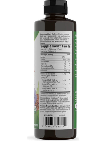Nature's Way, Organic Flax Oil Super Lignan, 16 fl oz