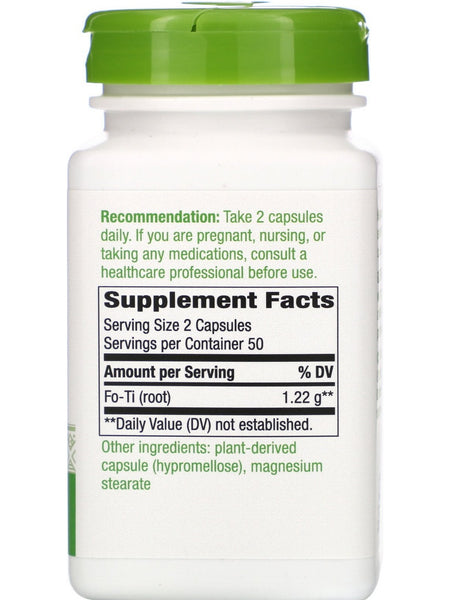 Nature's Way, Fo-Ti Root, 1,220 mg, 100 Vegan Capsules
