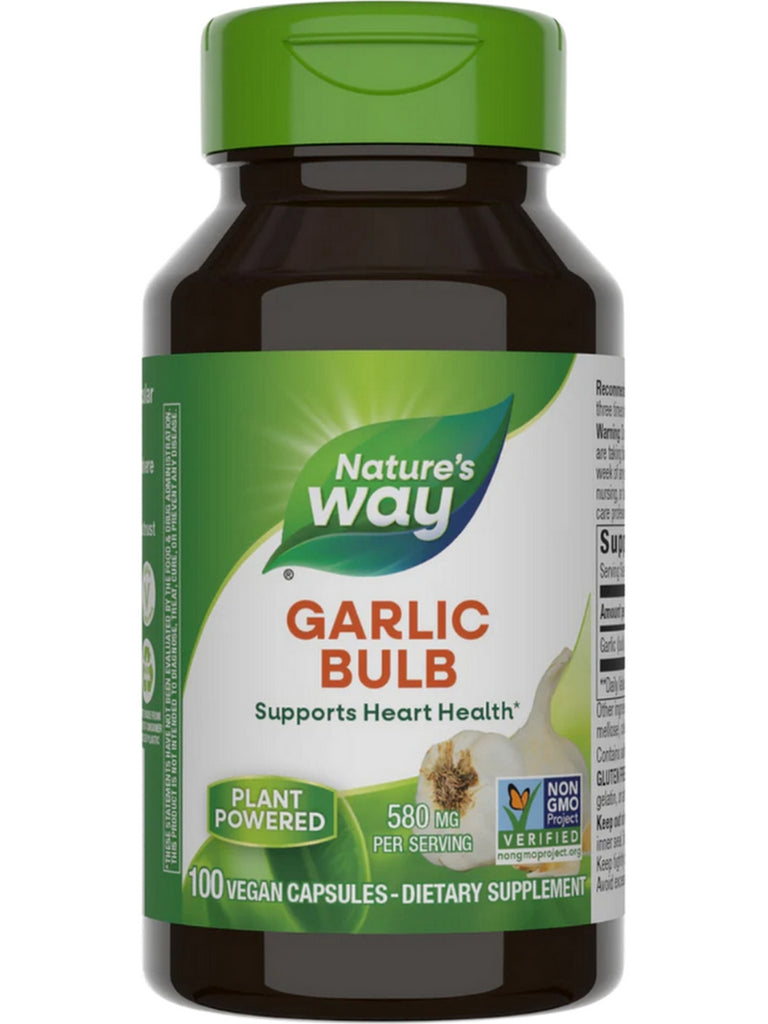Nature's Way, Garlic Bulb, 100 vegan capsules