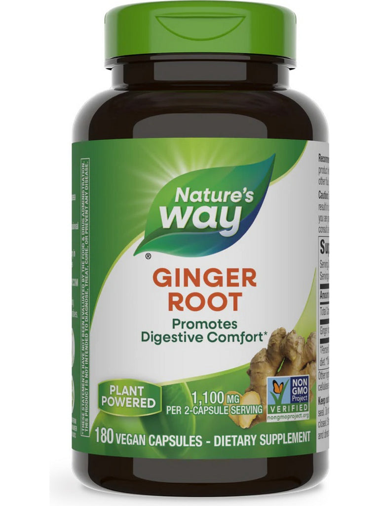 Nature's Way, Ginger Root, 180 vegan capsules