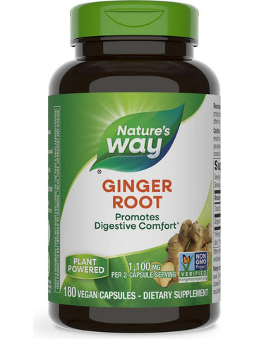 Nature's Way, Ginger Root, 180 vegan capsules