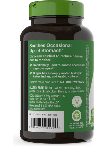 Nature's Way, Ginger Root, 180 vegan capsules