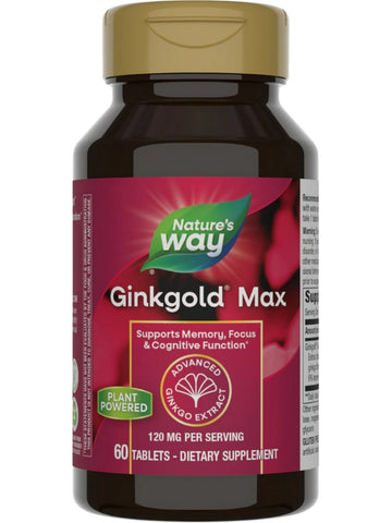 Nature's Way, Ginkgold® Max 120 mg, 60 tablets