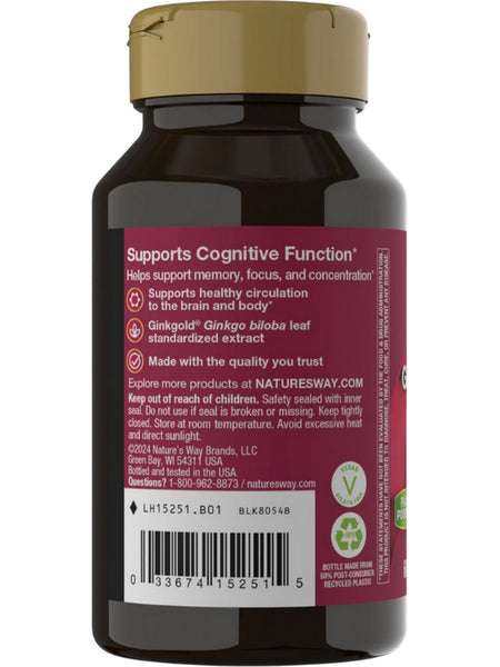 Nature's Way, Ginkgold® Max 120 mg, 60 tablets