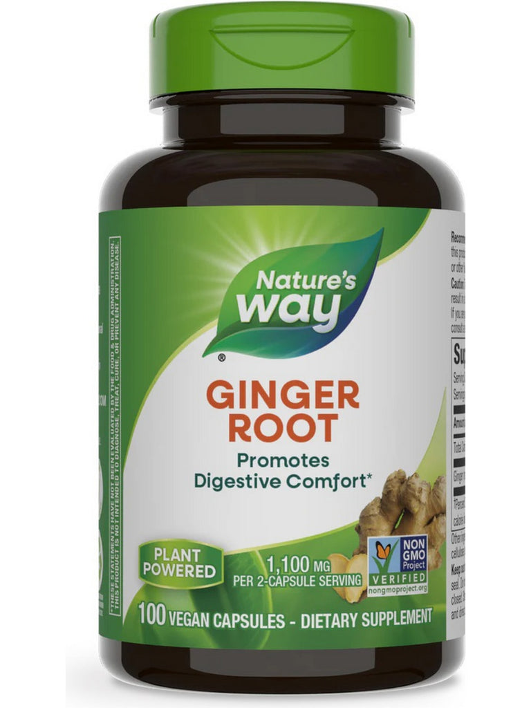 Nature's Way, Ginger Root, 100 vegan capsules