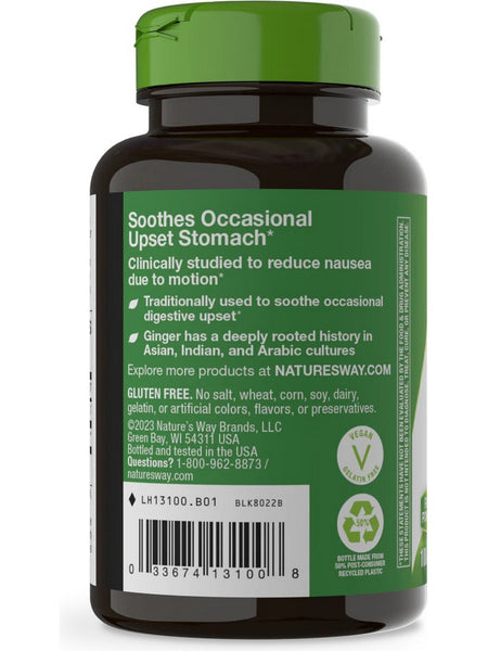 Nature's Way, Ginger Root, 100 vegan capsules