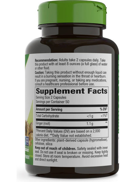 Nature's Way, Ginger Root, 100 vegan capsules
