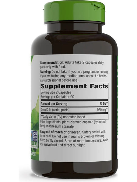 Nature's Way, Gotu Kola Herb, 180 vegan capsules