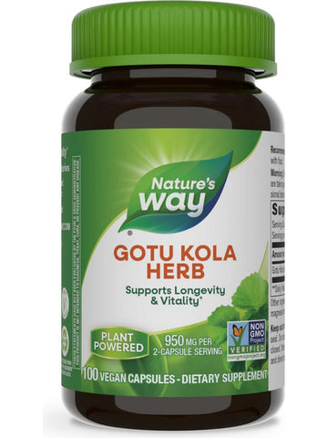Nature's Way, Gotu Kola Herb, 100 vegan capsules