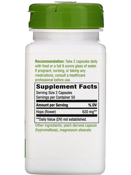 Nature's Way, Hops Flowers, 620 mg, 100 Vegan Capsules