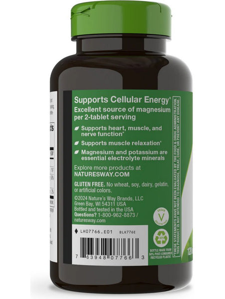 Nature's Way, Krebs Magnesium Potassium, 120 vegan tablets