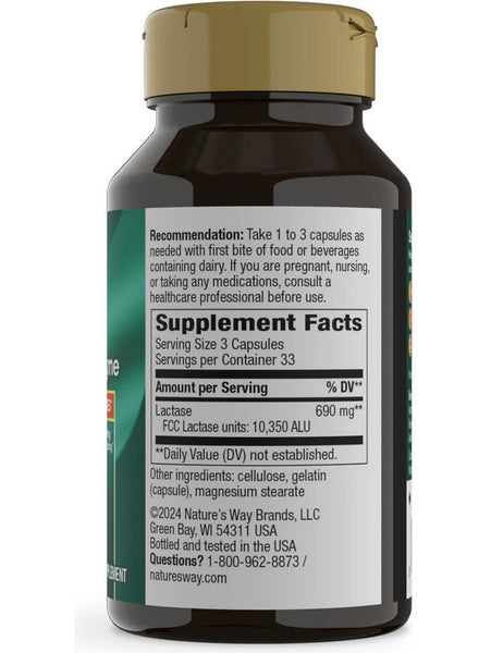 Nature's Way, Lactase Enzyme, 100 capsules