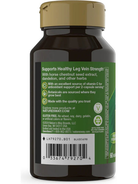 Nature's Way, Leg Veins, 60 vegan capsules