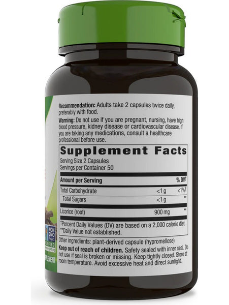 Nature's Way, Licorice Root, 100 vegan capsules