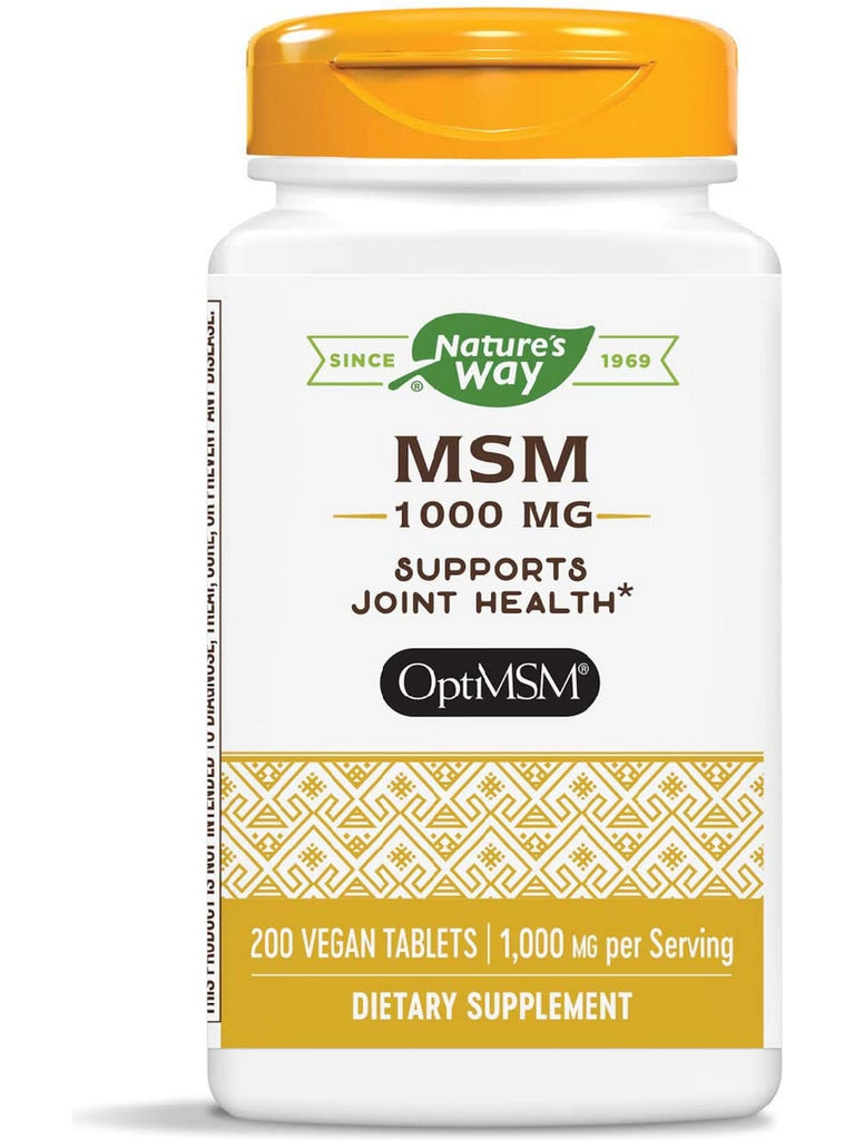 Nature's Way, MSM 1000 mg, 200 vegan tablets