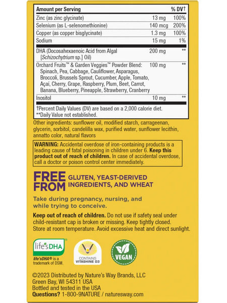 Nature's Way, Alive!® Complete Prenatal Multi, 60 vegetarian softgels