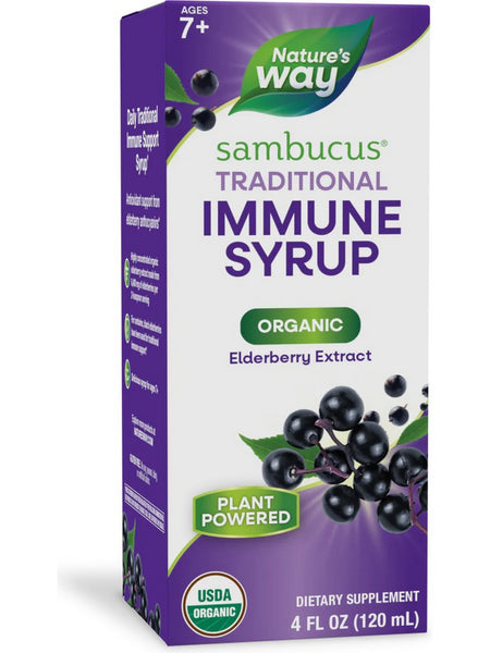 Nature's Way, Organic Sambucus Syrup, 4 oz