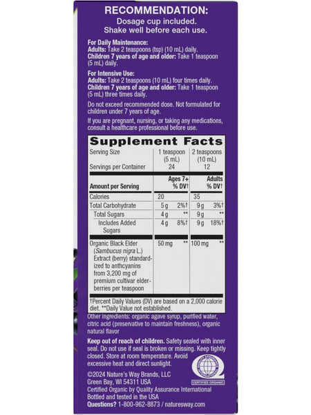Nature's Way, Sambucus Traditional Immune Syrup, Elderberry Extract, 4 fl oz