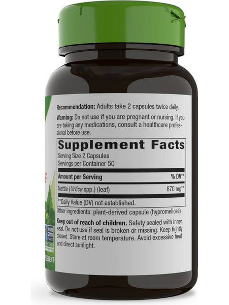 Nature's Way, Nettle Leaf, 100 vegan capsules