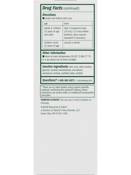 Boericke & Tafel, Cough & Bronchial Nighttime Syrup, 8 fl oz