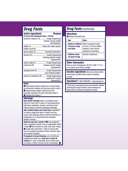 Boericke & Tafel, Cough & Bronchial Nighttime Syrup, 8 fl oz