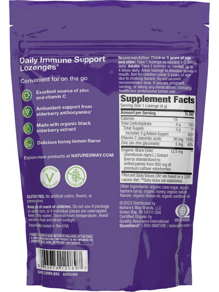 Nature's Way, Sambucus Immune Lozenges, Honey Lemon, 24 Lozenges