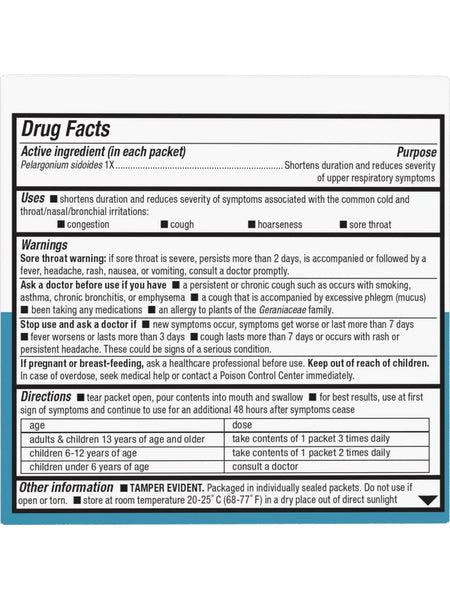 Nature's Way, Umcka® FastActives® ColdCare Kids Cherry, 10 packets