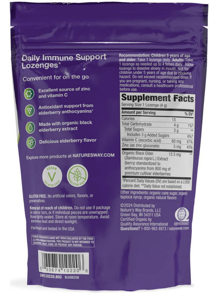 Nature's Way, Sambucus Immune Lozenges, Elderberry, 24 Lozenges