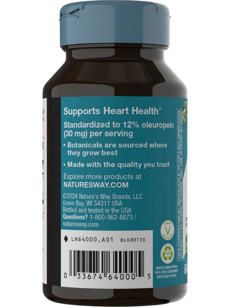 Nature's Way, Olive Leaf 12%, 60 vegan capsules