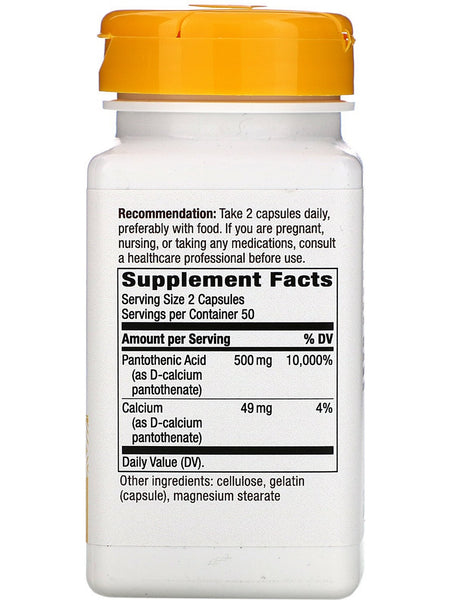 Nature's Way, Pantothenic Acid, 100 capsules