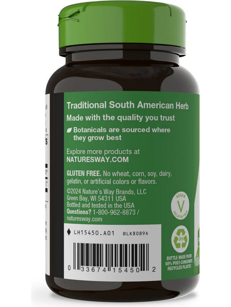 Nature's Way, Pau d'Arco Inner Bark, 100 vegan capsules