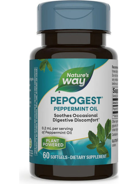 Nature's Way, Pepogest® (Peppermint Oil), 60 softgels