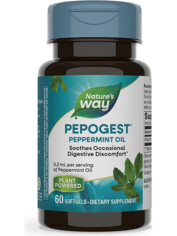 Nature's Way, Pepogest® (Peppermint Oil), 60 softgels