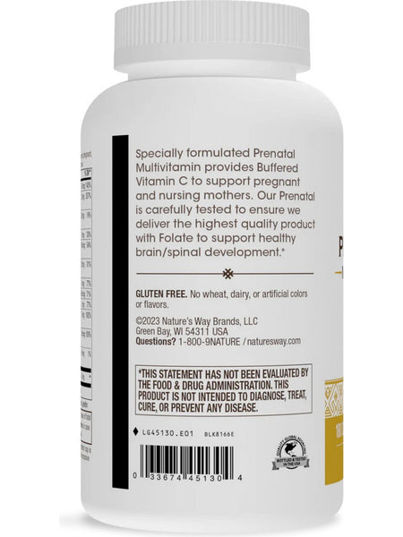 Nature's Way, Prenatal Multivitamin with Buffered Vitamin C, 180 Capsules