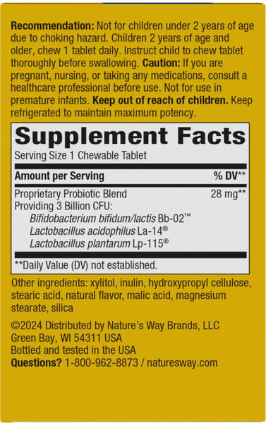 Nature's Way, Primadophilus® Kids (Cherry Flavored), 30 chewable tablets