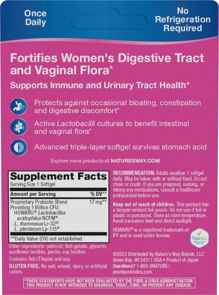 Nature's Way, Probiotic Pearls™ Women's, 30 softgels