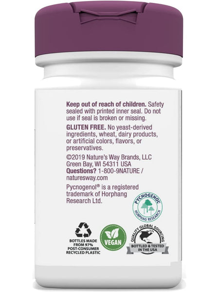 Nature's Way, Pycnogenol®, 30 vegan tablets