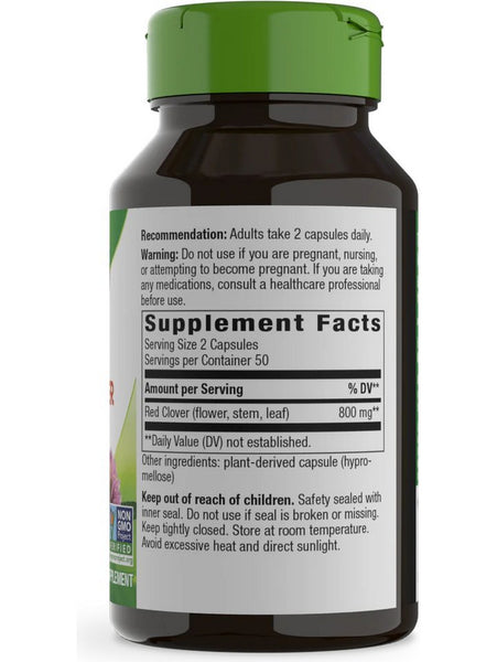 Nature's Way, Red Clover Blossom, 100 vegan capsules