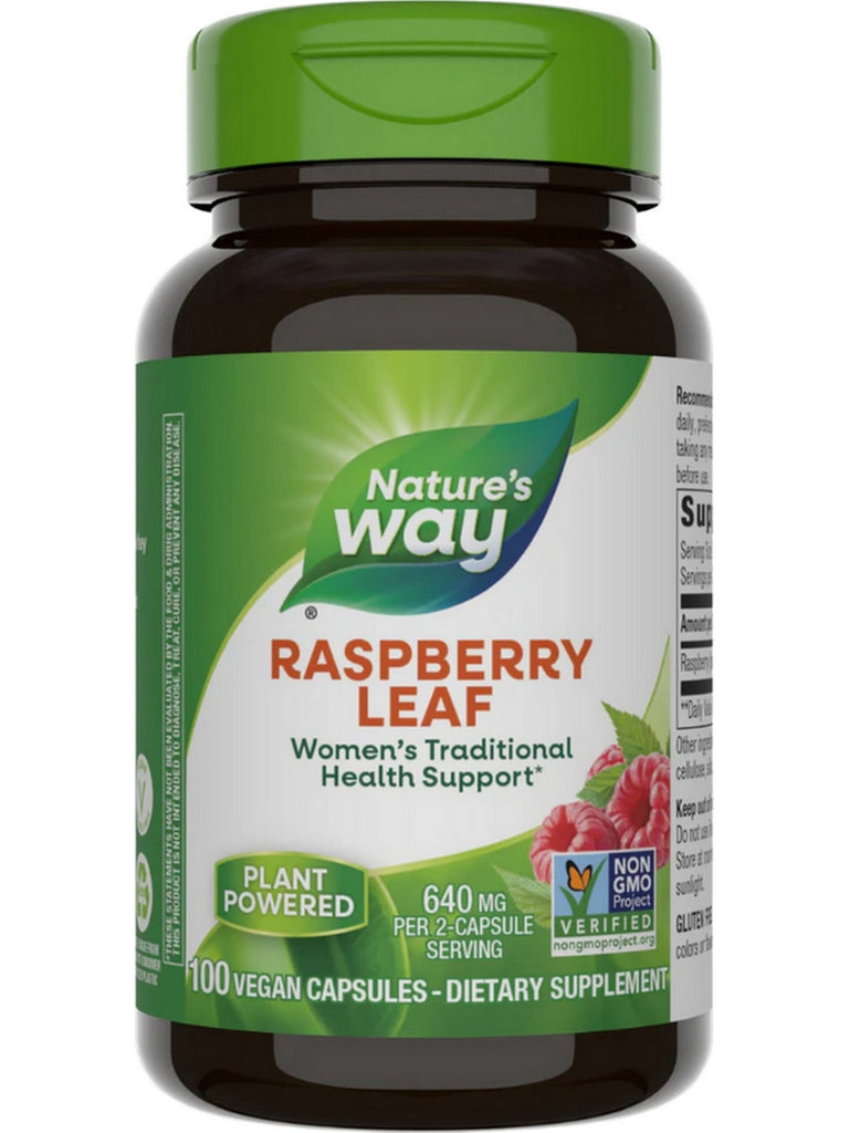 Nature's Way, Raspberry Leaf, 100 vegan capsules