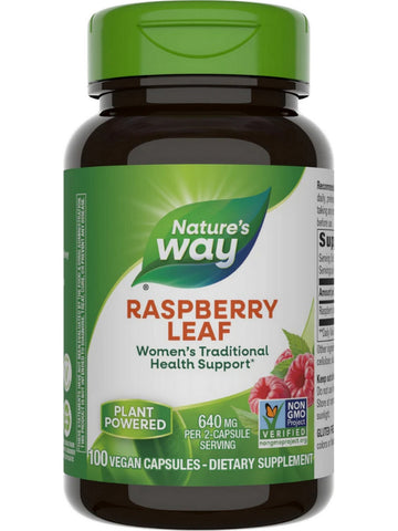 Nature's Way, Raspberry Leaf, 100 vegan capsules